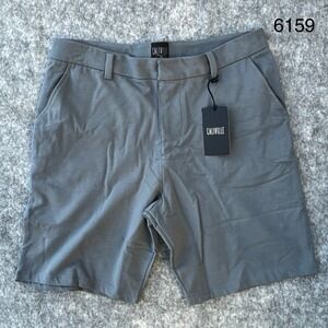 Caliville Tech Stretch Chino Shorts Mens 32 Gray Minimalist Summer NWT